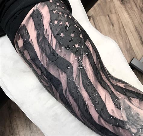 Update 76+ black and white american flag tattoos - in.cdgdbentre