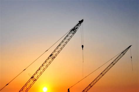 Construction Zone Silhouettes Free Stock Photo - Public Domain Pictures