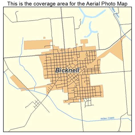 Aerial Photography Map of Bicknell, IN Indiana