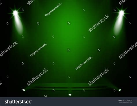 Green Stage Background Stock Illustration 277473782 | Shutterstock