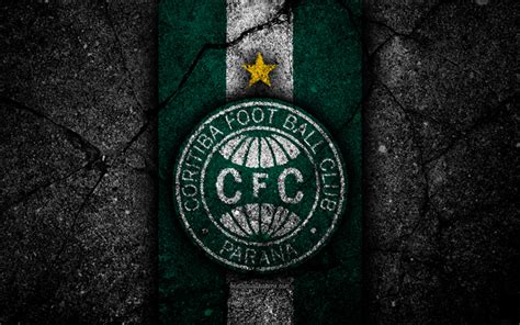 Download wallpapers Coritiba FC, 4k, logo, football, Serie B, green and white lines, soccer ...