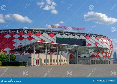 Moscow, Russia - May 30, 2018: Main Entrance of Spartak Stadium. Editorial Stock Photo - Image ...