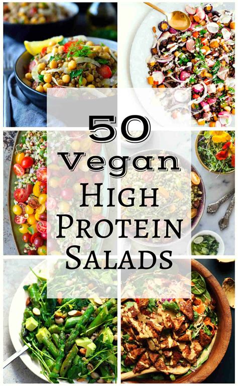 50 Vegan High Protein Salads - The Stingy Vegan