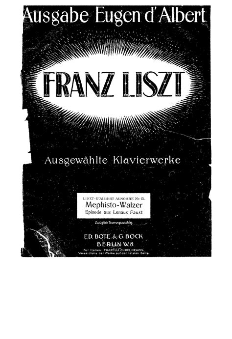 Mephisto Waltz No.1, S.514 (Liszt, Franz) - IMSLP: Free Sheet Music PDF ...