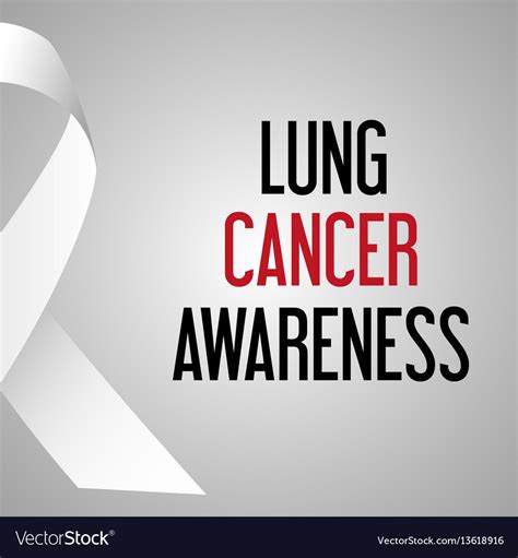 World lung cancer day awareness poster eps10 Vector Image