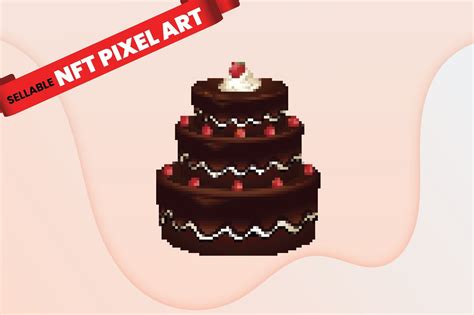 CAKE PIXEL ART Graphic by jonakh32 · Creative Fabrica