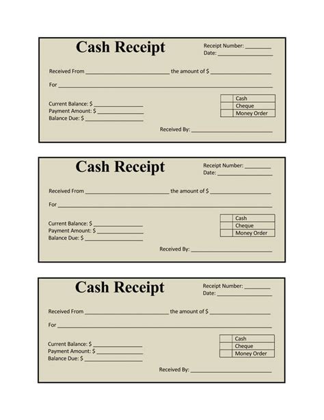 14+ Free Cash Receipt Templates - Word - Excel