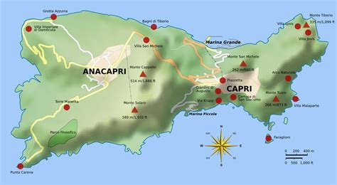 Mapas de Capri - Itália | MapasBlog