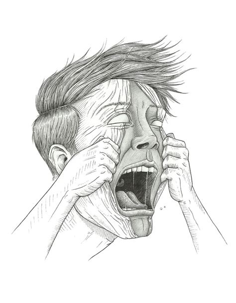 Screaming Face Drawing at GetDrawings | Free download