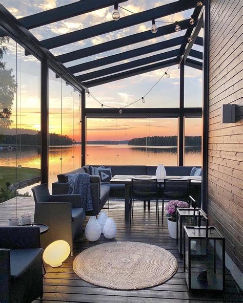 Roomporn ™ on Instagram: “Summer sunsets at this beautiful lake house in Finland belonging to ...