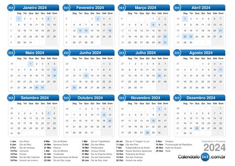 Calendário 2024