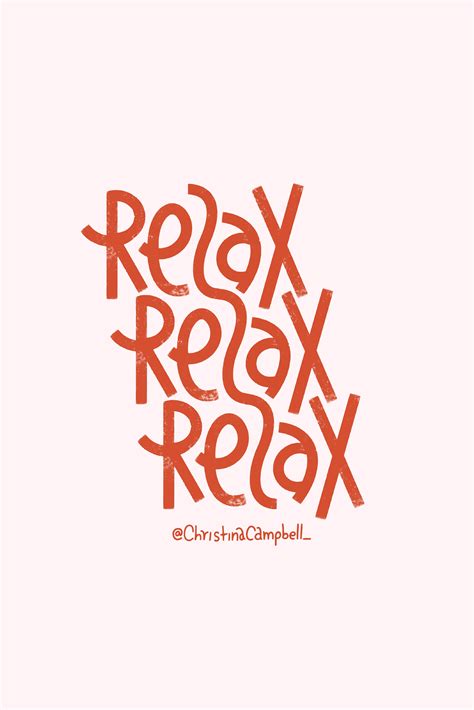 Relax quote | relax logo | relax graphic | typography inspiration ...