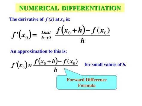 PPT - NUMERICAL DIFFERENTIATION PowerPoint Presentation, free download - ID:598827