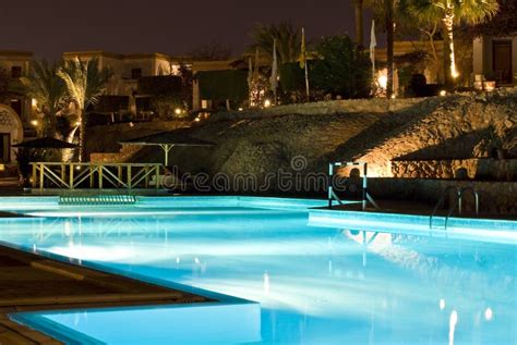 Swimming Pool Night Scene Stock Photos - Image: 7909413