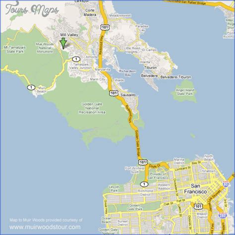 Muir Woods Hiking Trails Map - ToursMaps.com