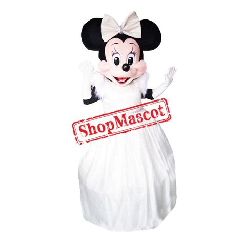 Minnie Mouse Bride Wedding White Dress Mascot Costume | Wedding bride, Mascot costumes, Fancy ...