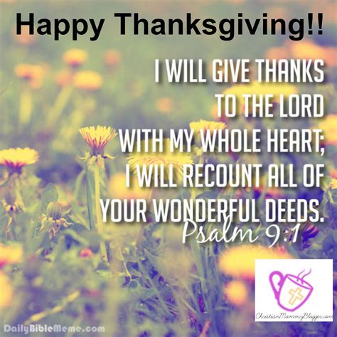 Happy Thanksgiving 2014, Everyone | Psalms, Quotes about god, Psalm 9