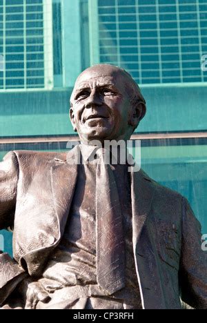 Sir Matt Busby Statue Outside Old Trafford, Home of Manchester United ...