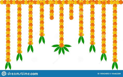 Fresh Flower Toran for Home Decoration Stock Vector - Illustration of ...