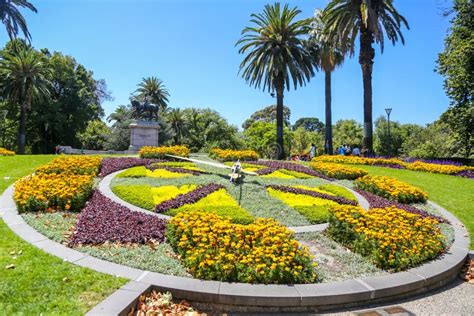 The Queen Victoria Gardens` Floral Clock in Melbourne, Australia ...