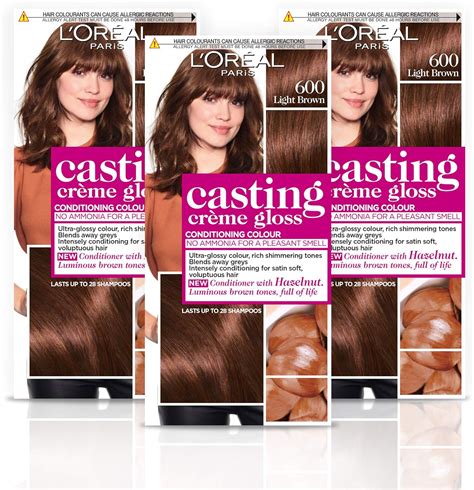 L'Oréal Paris Casting Crème Gloss Semi-Permanent Hair Dye, Ammonia-Free Formula & Honey-Infused ...