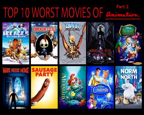 Top 10 Worst Animated Movies Part 2! by eladthegreatest on DeviantArt