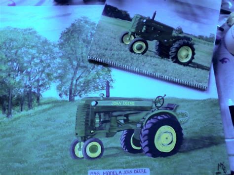 Tractor painted July, 12 for ins lady... | Monster trucks, Tractors, Painting