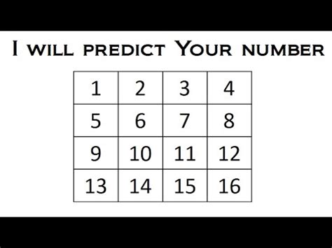 I Will Predict Your Number - Math Magic Trick - YouTube