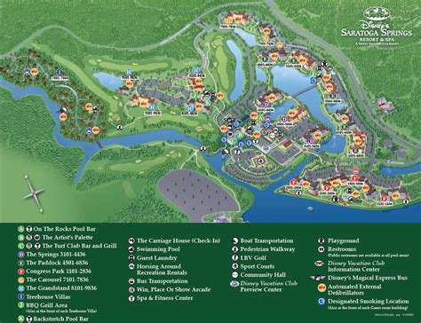 Resort Map | Disney's Saratoga Springs Resort & Spa | Florida