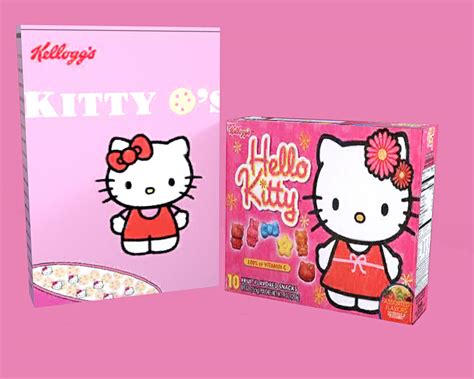 Hello Kitty Cereal and Fruit Snacks - Free Daz Content by PinkPlasticPerfect