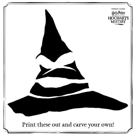 Harry Potter: Sorting Hat (Free Pumpkin Stencil - Pumpkin Pattern ...