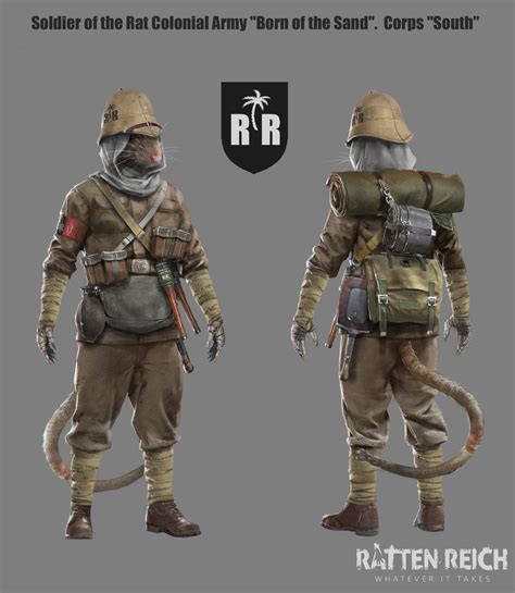 METALLADLERSTUDIO LLC - "Desert Front" Rat soldier