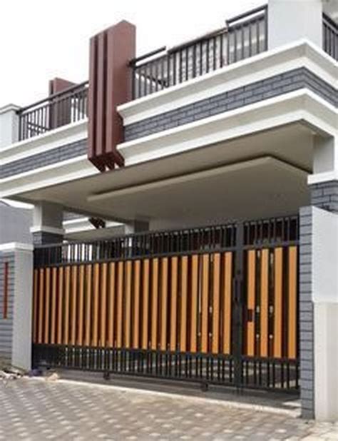 32 Cool Modern Fence Design Ideas Best For Modern House | Home gate design, House gate design ...