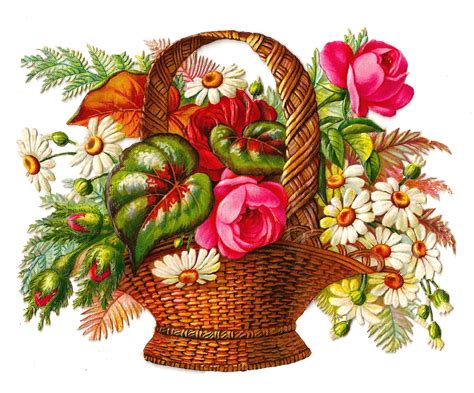 Basket Of Flowers Drawing at GetDrawings | Free download