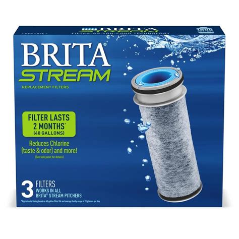 Brita Stream 3-Pack Coconut Shell Carbon Pitcher Replacement Filter at Lowes.com