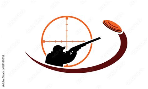 Skeet shooting logo Stock Vector | Adobe Stock