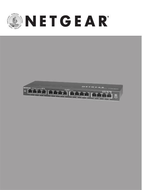 NETGEAR ProSafe GS116 Switch Installation manual PDF View/Download