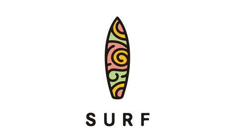 Surfboard Hawaiian Abstract Surf Logo Graphic by Enola99d · Creative Fabrica