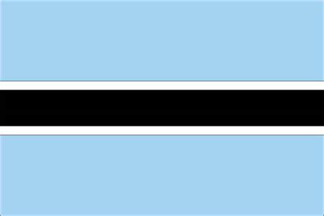 Flag of Botswana, the Symbol of Water Source and Farming