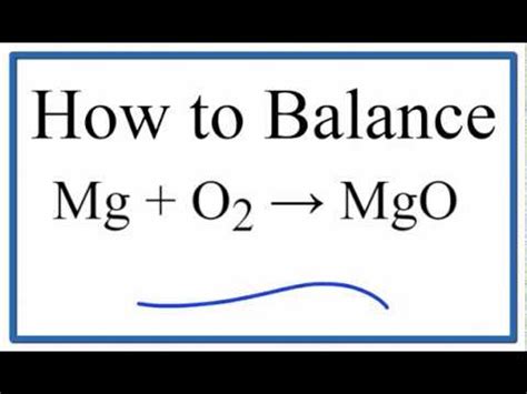 Brilliant Word Equation Of Magnesium And Oxygen How To Balance ...