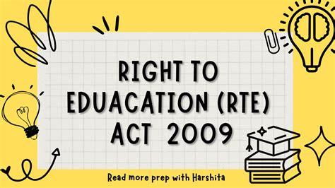 Right to Education(RTE) Act 2009 - Prep With Harshita