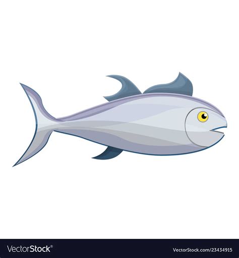 Tuna fish icon cartoon style Royalty Free Vector Image