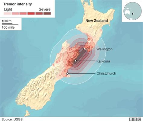 New Zealand earthquake: Kaikoura evacuations under way - BBC News