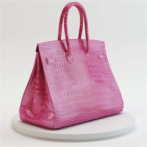 3d model - hermes birkin crocodile