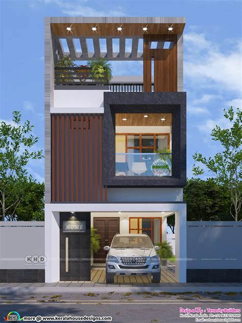 Narrow house design - Kerala Home Design and Floor Plans - 9K+ Dream Houses