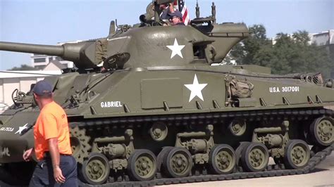 The Sherman Tank Demonstration 2015 - YouTube