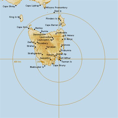 512 km Hobart (Mt Koonya) Radar