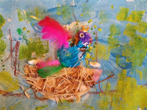 Multimedia Bird Art Using Clay and Paint - The Painterly Path