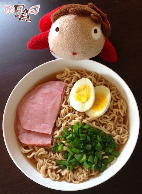 Fiction-Food Café: Ramen Soup w/ Ham from "Ponyo"