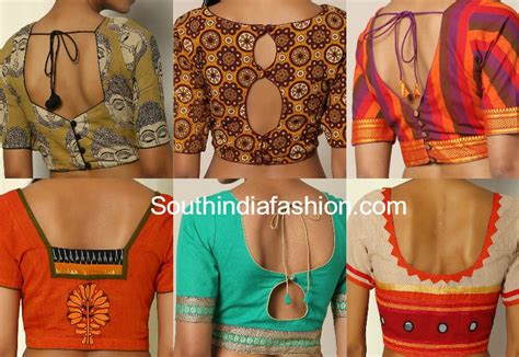 Cotton saree blouse back neck designs 2018 – 30+ Latest Simple Blouse ...